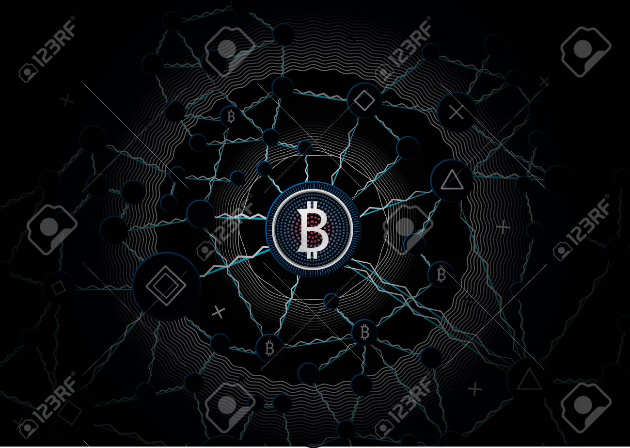 Bitcoin Security Business Background Bitcoin Crypto Mining Data - 